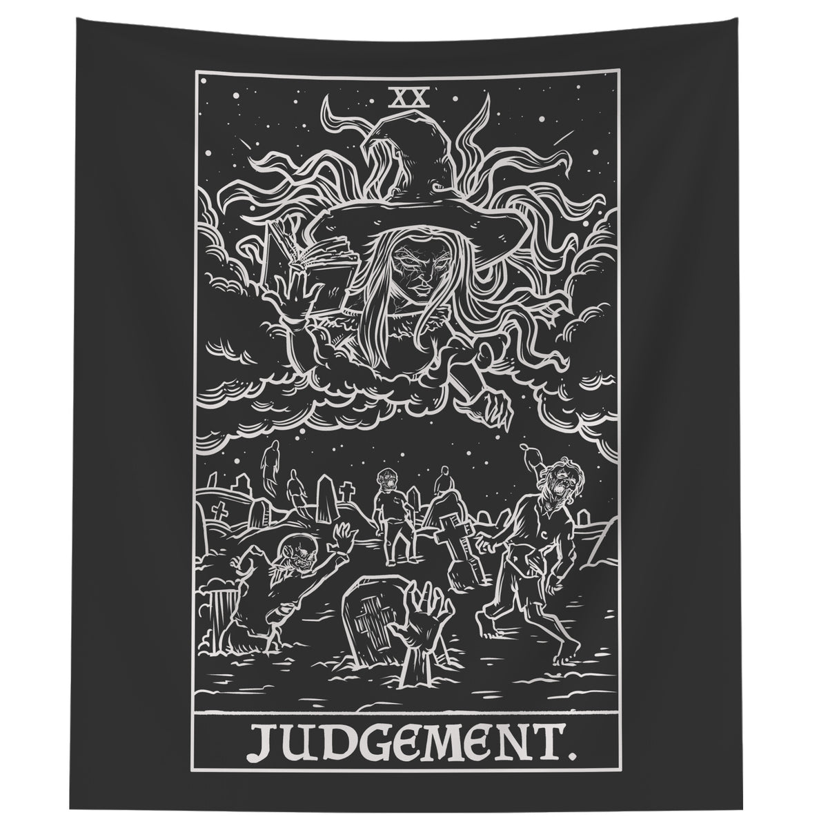 Judgement Tarot Card Tapestry Black White Terror Tarot Shadow Ed The Ghoulish Garb