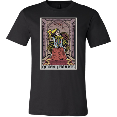 teelaunch T-shirt Canvas Mens Shirt / Black / S Queen of Hearts In Tarot Unisex T-Shirt