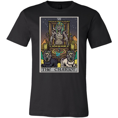 teelaunch T-shirt Canvas Mens Shirt / Black / S The Chariot Tarot Card - Ghoulish Edition Unisex T-Shirt
