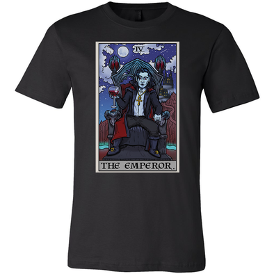 teelaunch T-shirt Canvas Mens Shirt / Black / S The Emperor Tarot Card - Ghoulish Edition Unisex T-Shirt