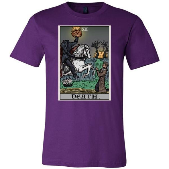 teelaunch T-shirt Canvas Mens Shirt / Team Purple / S Death Tarot Card Unisex T-Shirt