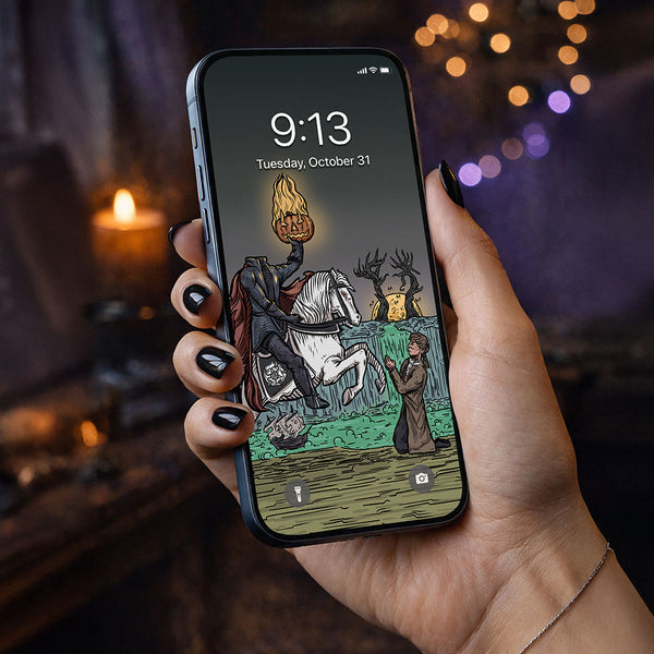 Death Terror Tarot Card Phone Wallpaper — Original Edition