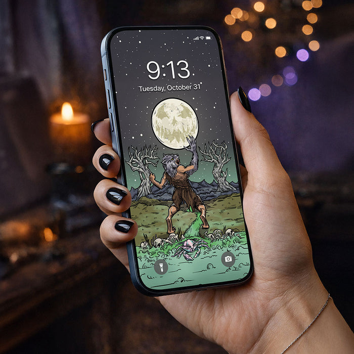 The Moon Terror Tarot Card Phone Wallpaper