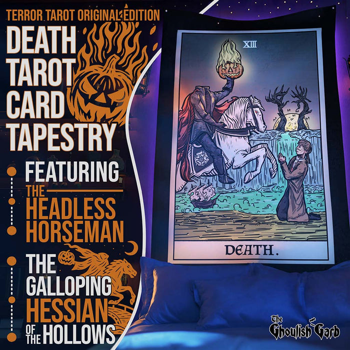 Death Terror Tarot Card Tapestry