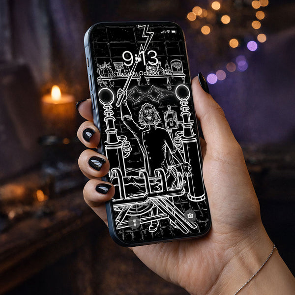 The Magician Terror Tarot Card Phone Wallpaper — Shadow Edition