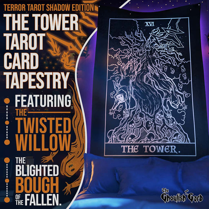 The Tower Terror Tarot Card Tapestry