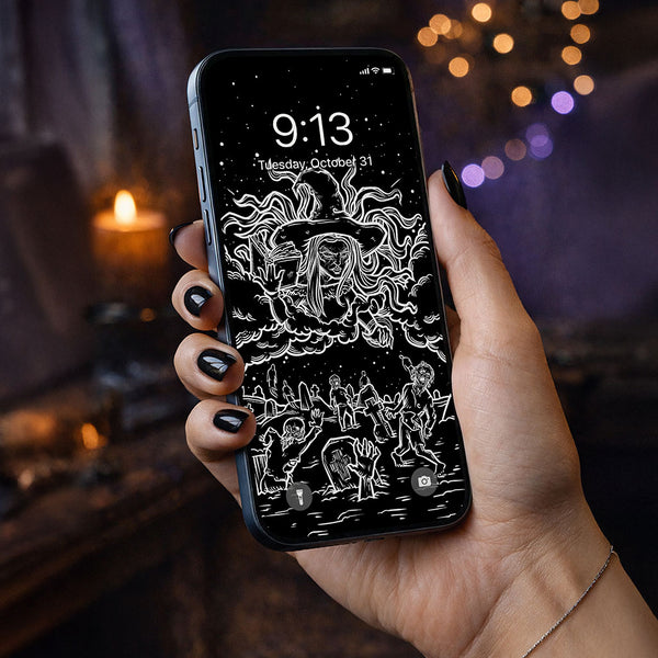 Judgement Terror Tarot Card Phone Wallpaper — Shadow Edition