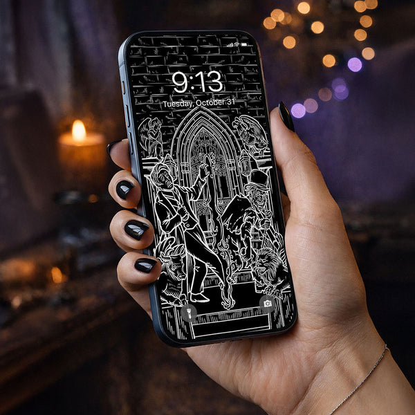 The World Terror Tarot Card Phone Wallpaper — Shadow Edition