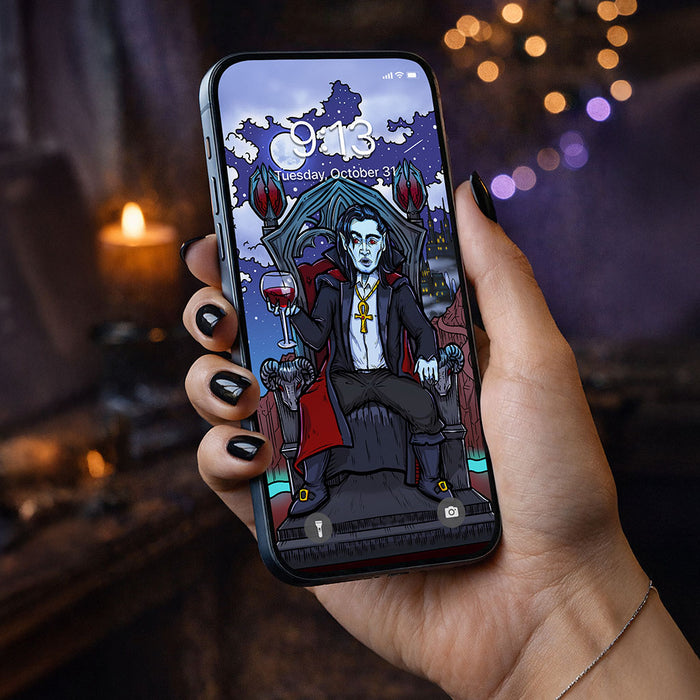The Emperor Terror Tarot Card Phone Wallpaper