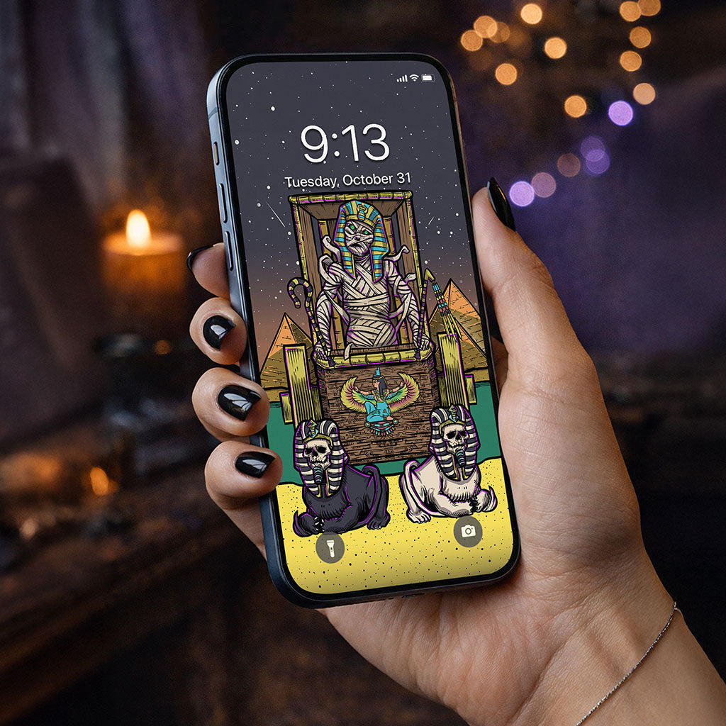 The Chariot Terror Tarot Card Phone Wallpaper