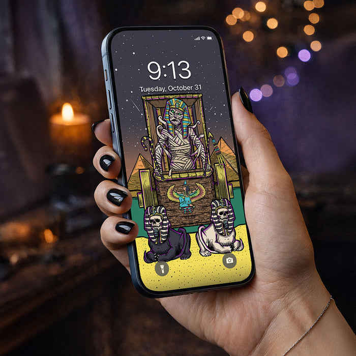 The Chariot Terror Tarot Card Phone Wallpaper