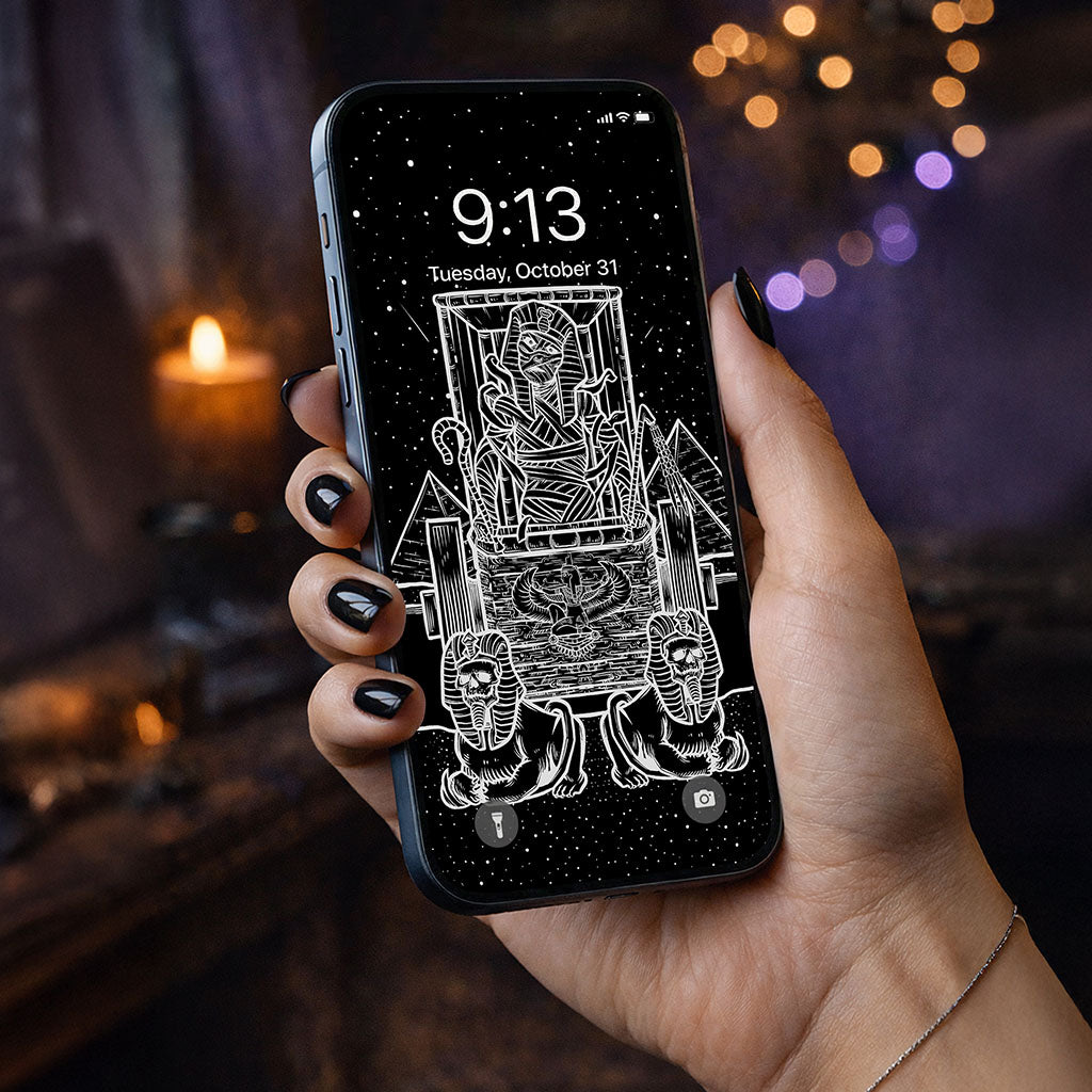 Fondo de pantalla para móvil de la carta El Carro de Terror Tarot