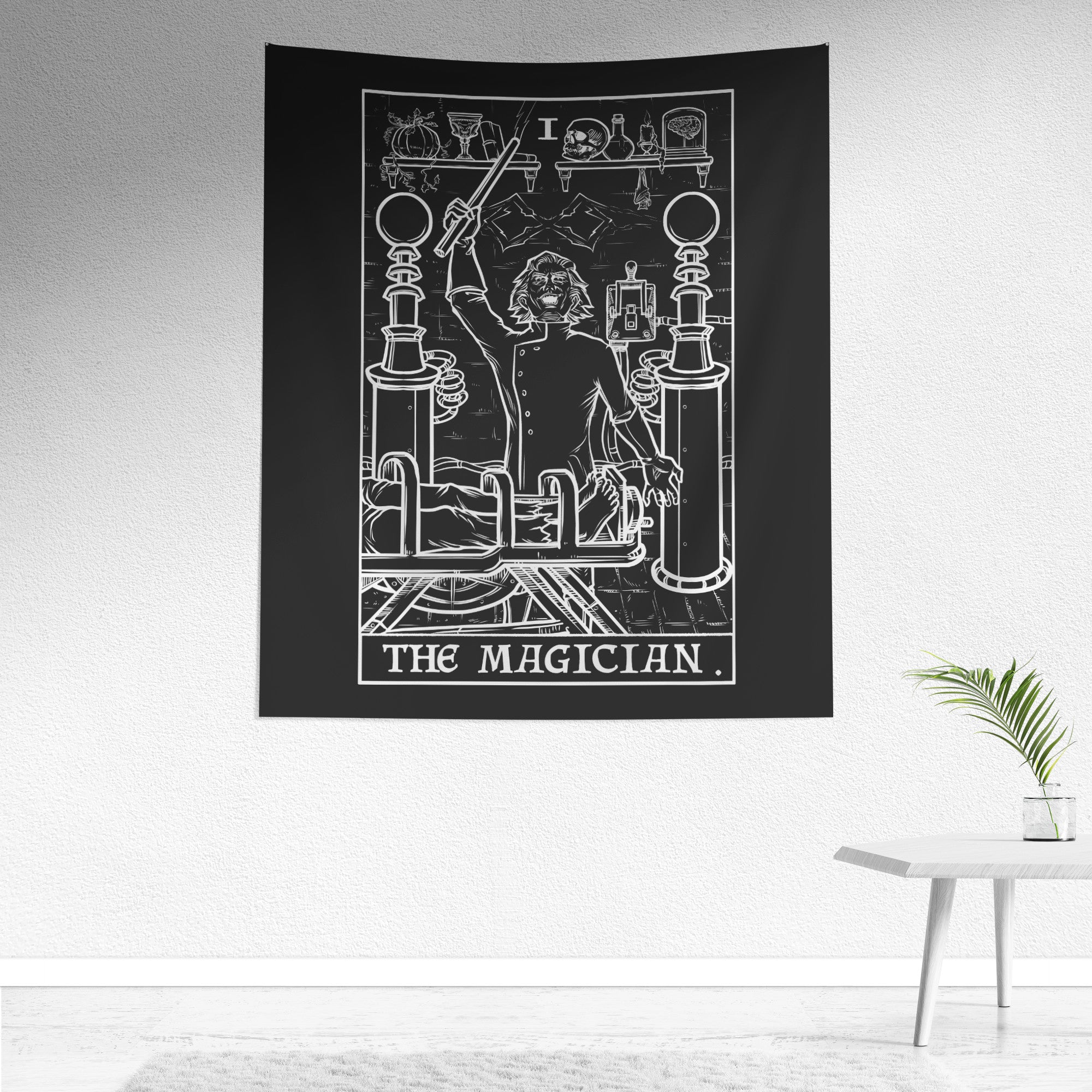 Black and cheap white tarot tapestry