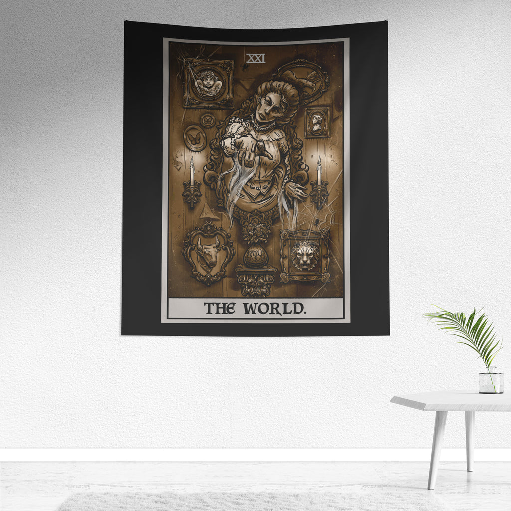 The World Victorian Ghost Terror Tarot Tapestry