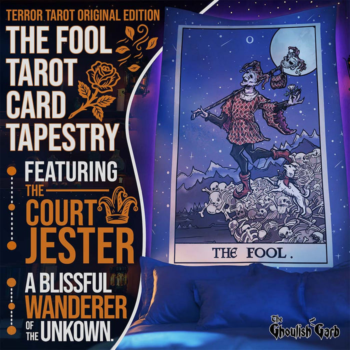The Fool Terror Tarot Card Tapestry