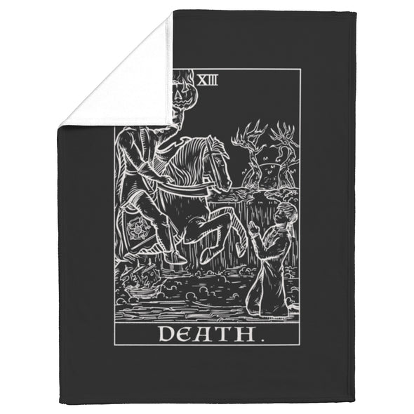 Death Terror Tarot Shadow Edition Black and White Blanket