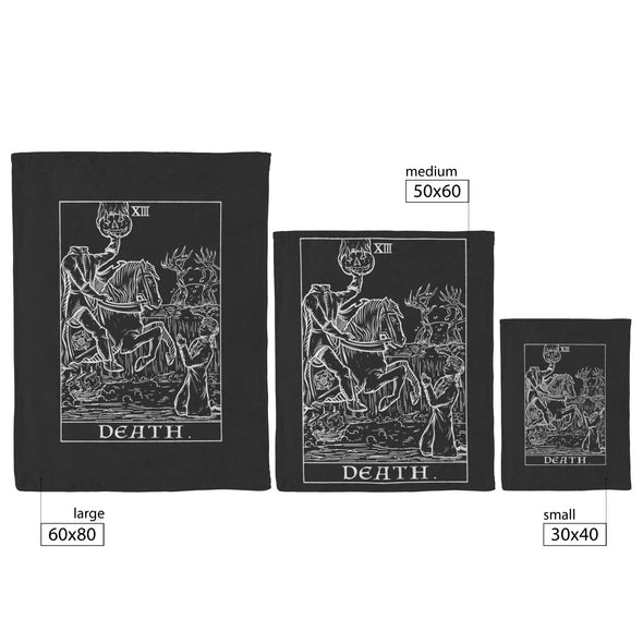 Death Terror Tarot Shadow Edition Black and White Blanket