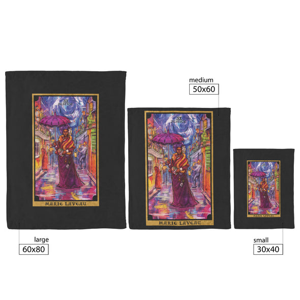 Marie Laveau Justice Tarot Card Blanket