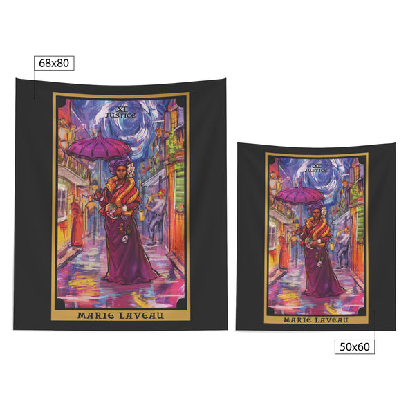 Marie Laveau Justice Tarot Card Tapestry