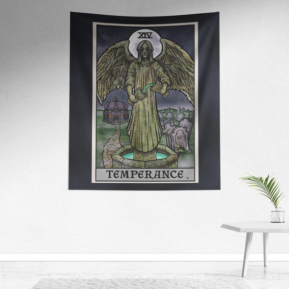 Temperance Tarot Card Tapestry - Terror Tarot Edition