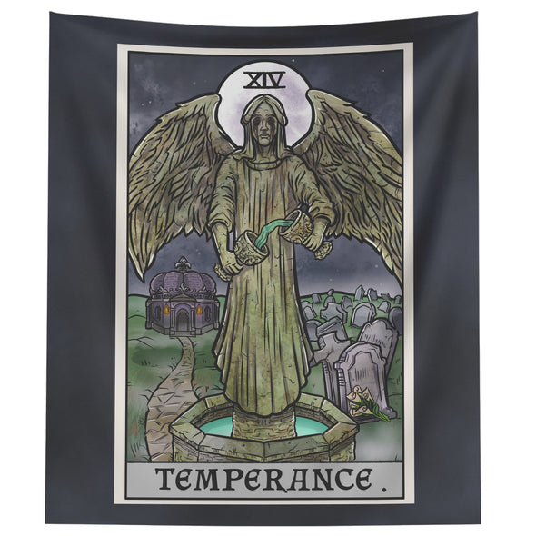 Temperance Tarot Card Tapestry - Terror Tarot Edition