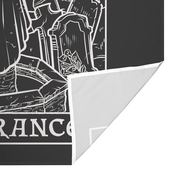 Temperance Terror Tarot Card Shadow Edition Tapestry (Black & White)