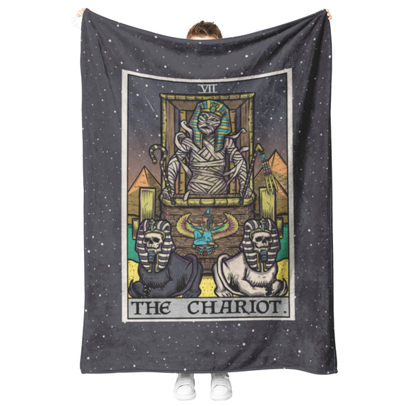 The Chariot Tarot Card Blanket - Terror Tarot Edition (Color/Vertical)