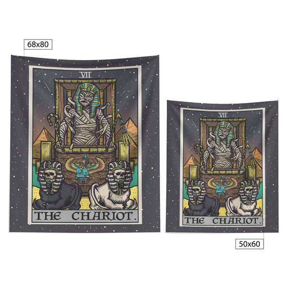 The Chariot Tarot Card Tapestry - Terror Tarot Edition (Color/Vertical)