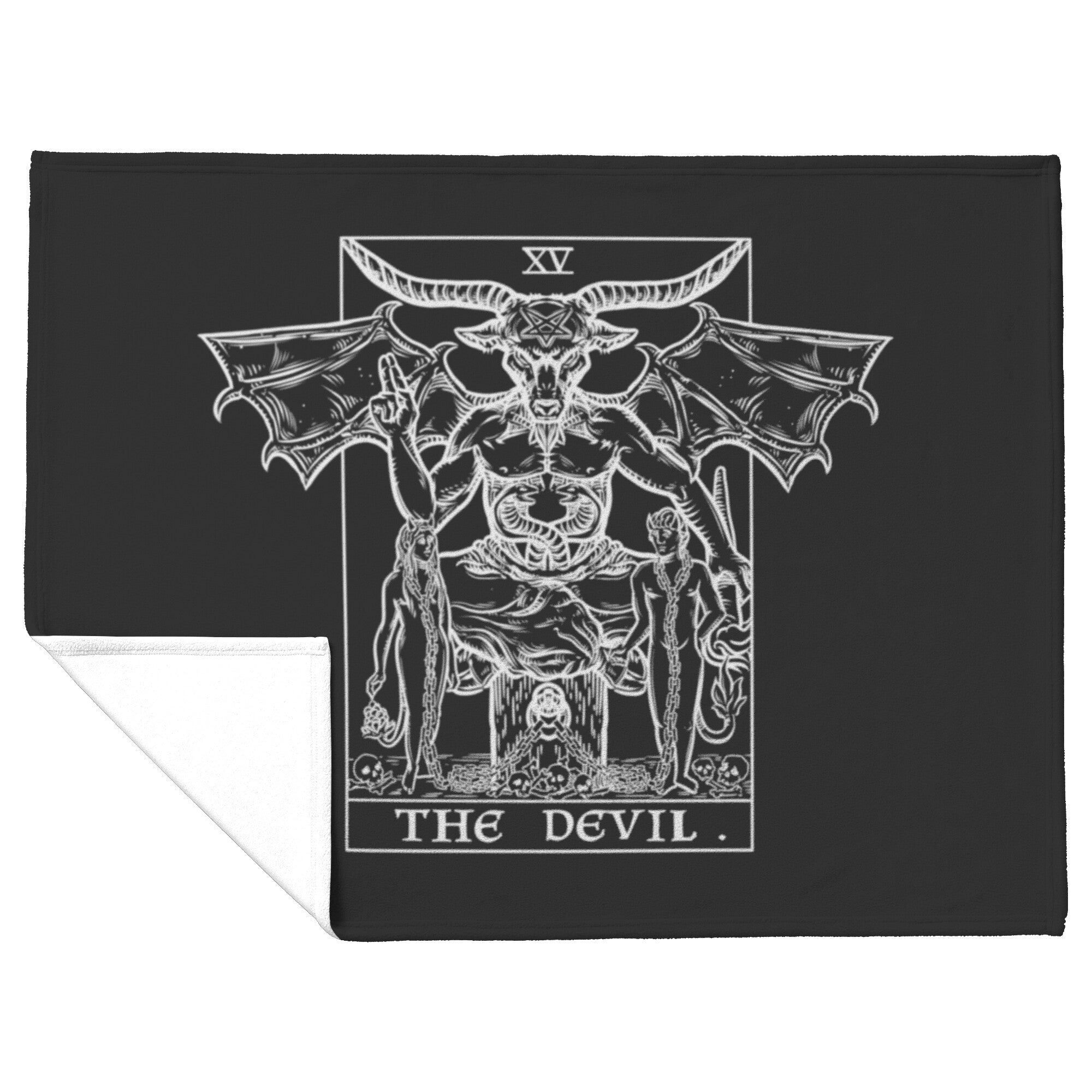 The Devil Tarot Card Blanket Baphomet Blanket Occult Home Decor