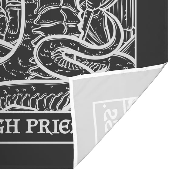 The Empress (Left) The High Priestess (Right) Terror Tarot Black & White Tapestry