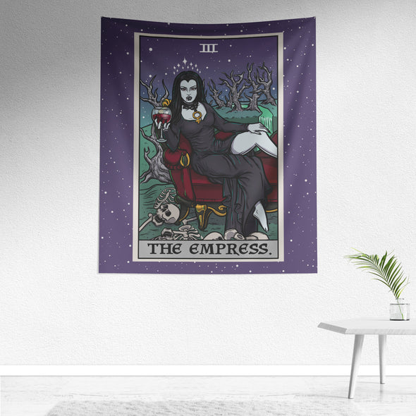 The Empress Tarot Card Terror Tarot Edition Tapestry (Color/Vertical)