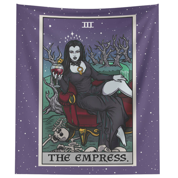 The Empress Tarot Card Terror Tarot Edition Tapestry (Color/Vertical)