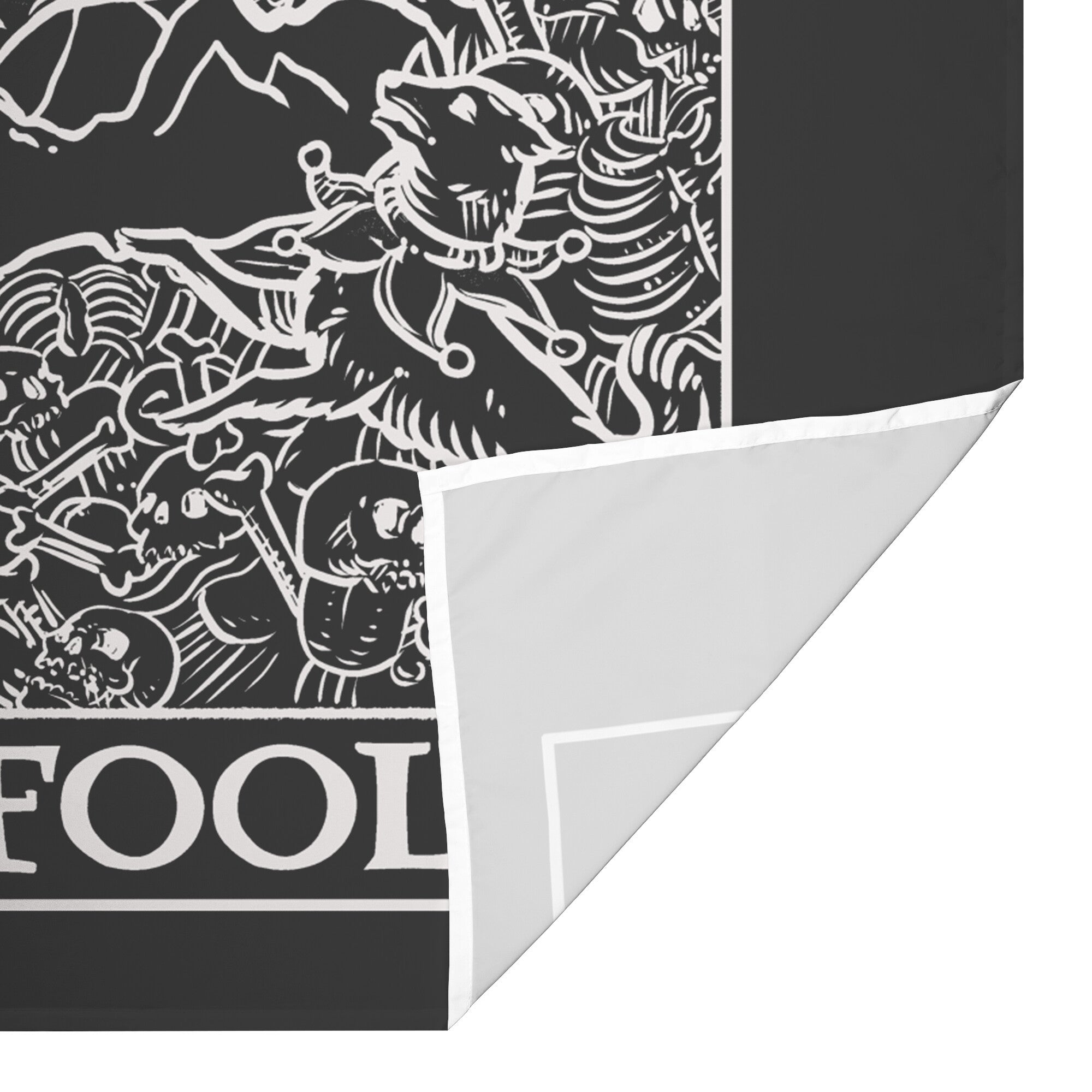 The Fool Terror Tarot Card Shadow Edition Tapestry Black White The Ghoulish Garb