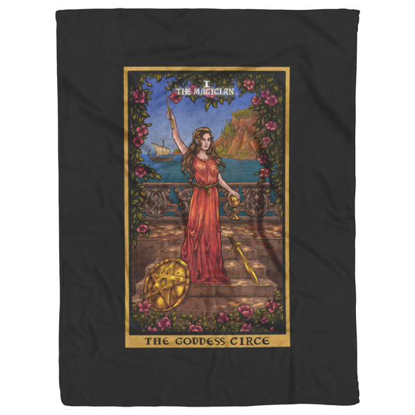 The Goddess Circe in The Magician Tarot Card Blanket