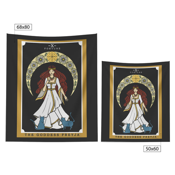 The Goddess Freyja In Tarot Card Tapestry (Color)