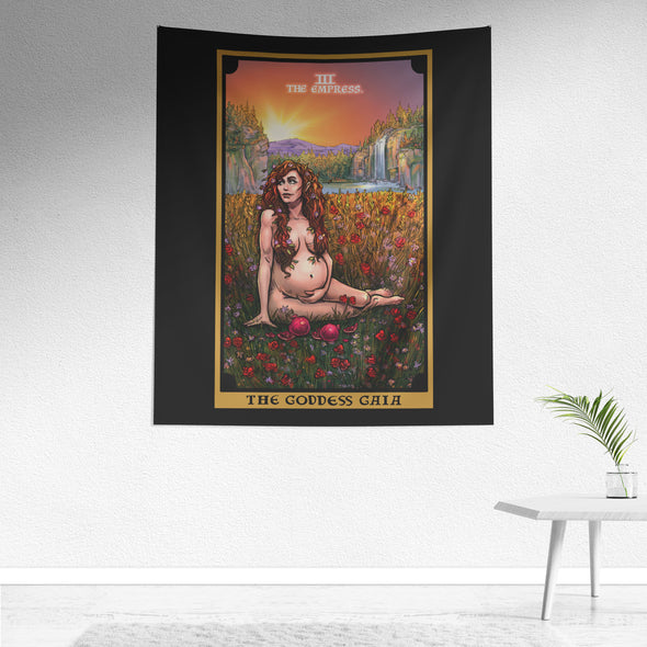 The Goddess Gaia in The Empress Tarot Card Tapestry