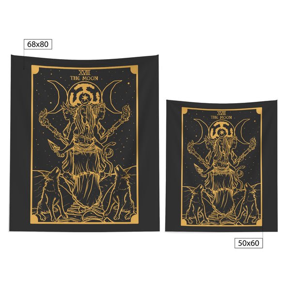 The Goddess Hecate Tapestry (Black & Gold)