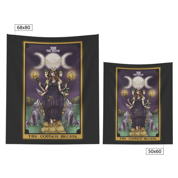 The Goddess Hecate in The Moon Tarot Card Tapestry