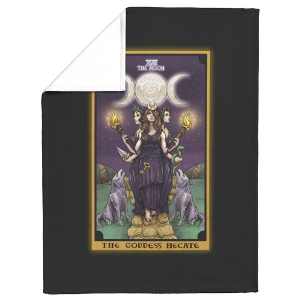 The Goddess Hecate in The Moon Tarot Card Blanket