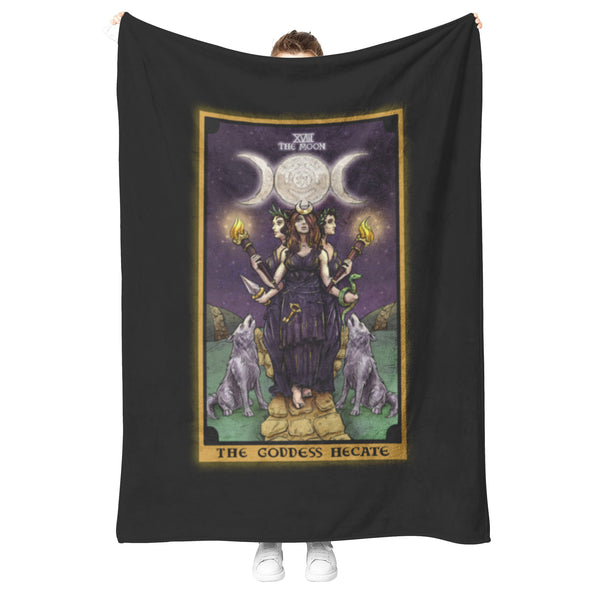 The Goddess Hecate in The Moon Tarot Card Blanket