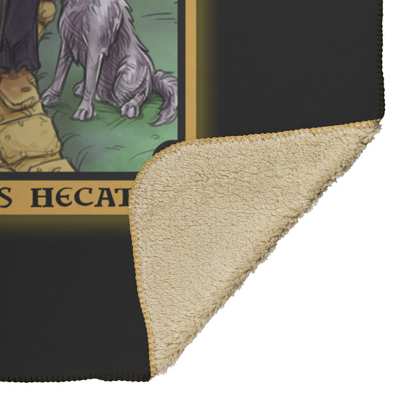 The Goddess Hecate in The Moon Tarot Card Blanket