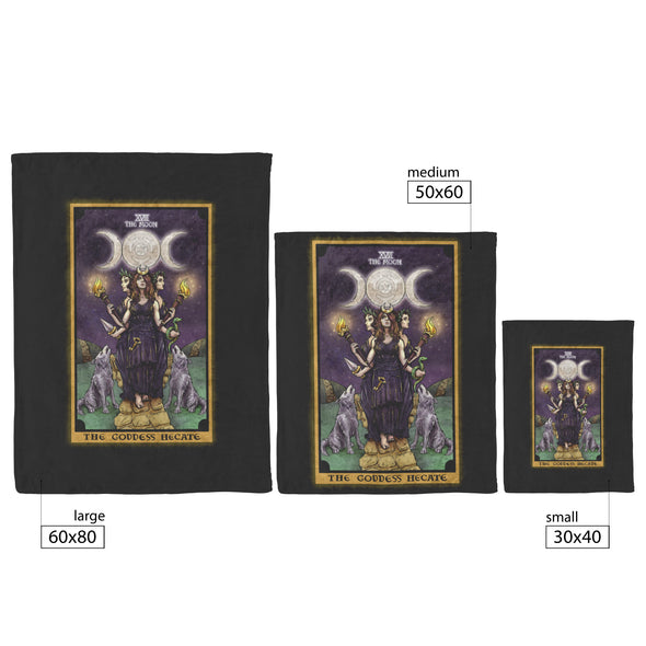 The Goddess Hecate in The Moon Tarot Card Blanket