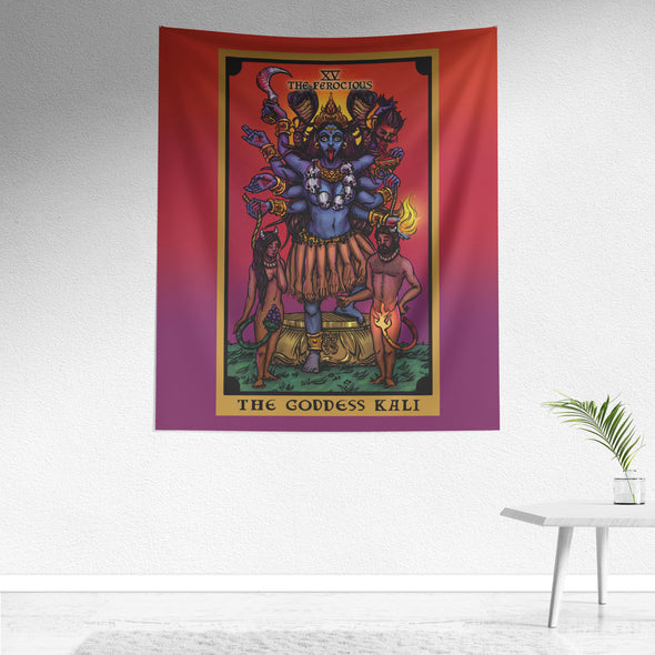 The Goddess Kali In The Ferocious Tarot Card Tapestry