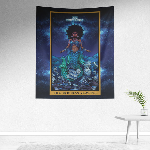 The Goddess Yemaya in the Temperance Tarot Card Tapestry