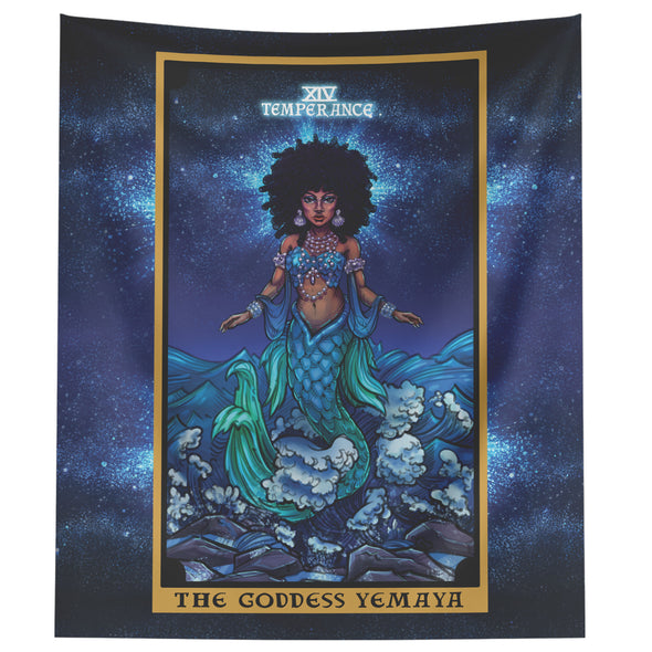 The Goddess Yemaya in the Temperance Tarot Card Tapestry