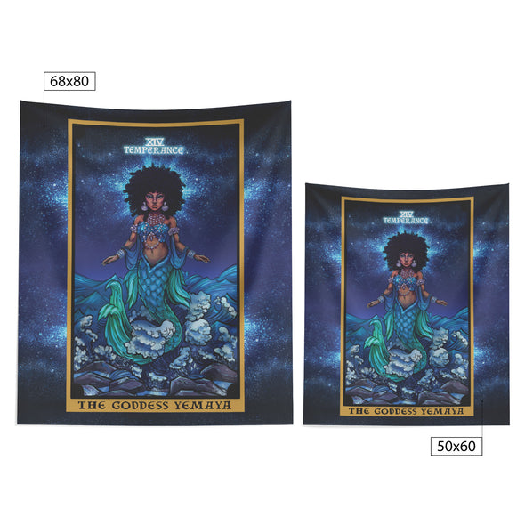 The Goddess Yemaya in the Temperance Tarot Card Tapestry