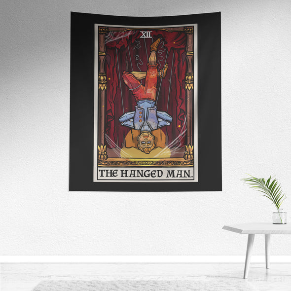 The Hanged Man Tarot Card Tapestry - Terror Tarot Edition