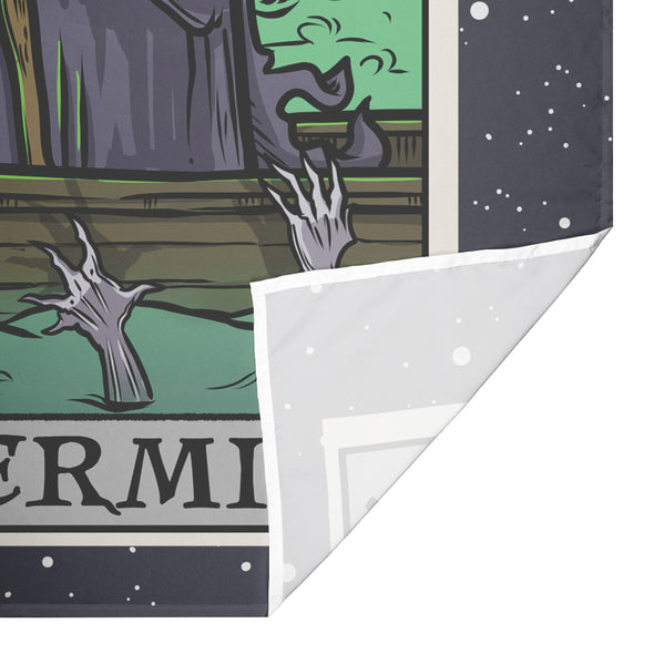 The Hermit Terror Tarot Card Tapestry (Color/Vertical)