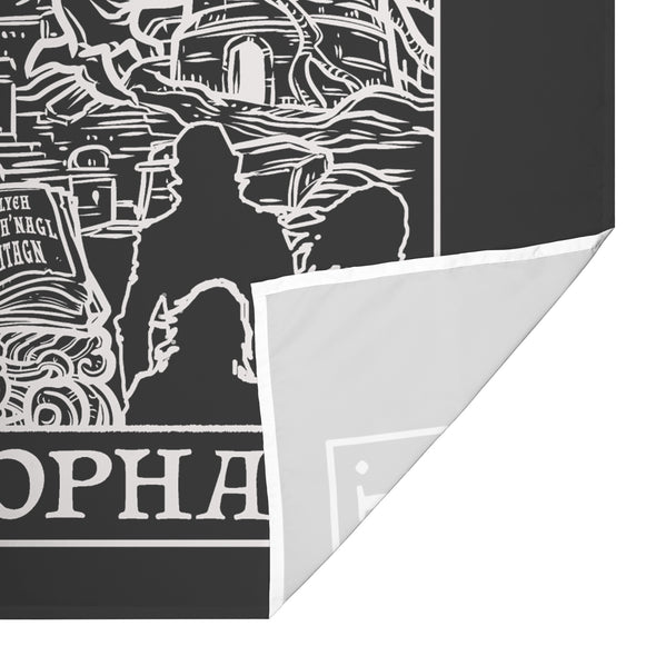 The Hierophant Terror Tarot Card Shadow Edition Tapestry (Black & White)