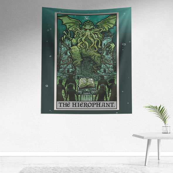 The Hierophant Terror Tarot Card Tapestry